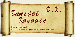 Danijel Kosović vizit kartica